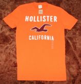 Camiseta Hollister na cor Laranja Tamanho S