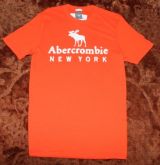 Camiseta Abercrombie & Fitch - Tam. L na cor Laranja