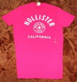 Camiseta Hollister na cor  Rosa Tamanho L