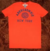 Camiseta Abercrombie & Fitch - Tam. XL na cor Laranja