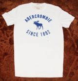 Camiseta Abercrombie & Fitch - Tam. XL na cor Branca