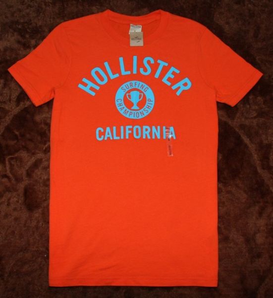 Camiseta Hollister na cor Laranja Tamanho S